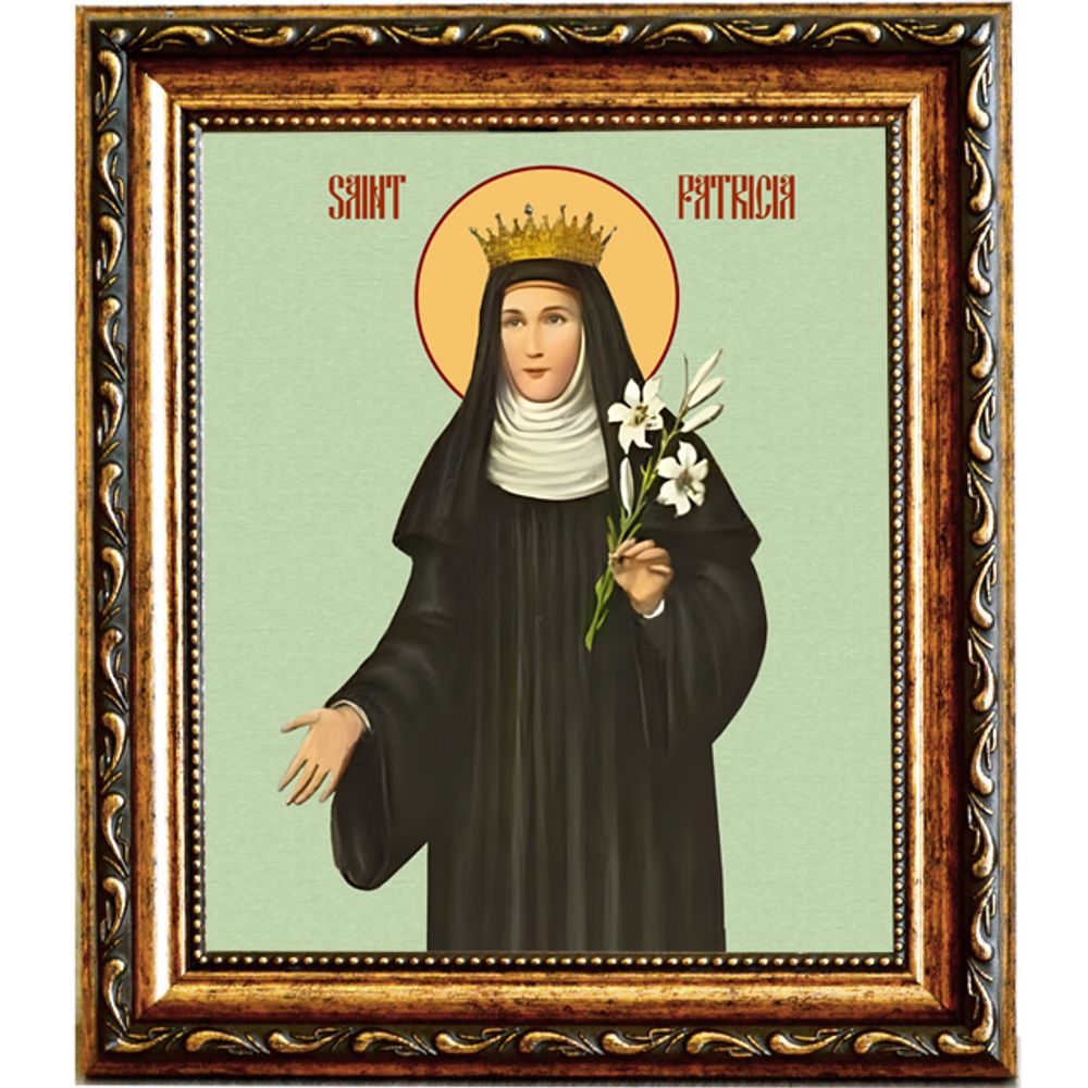 Патриция Неаполитанская (Патрикия Константинопольская) святая праведная дева. Икона на холсте.