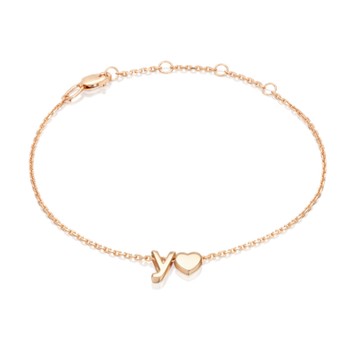 Браслет «Буква У» из красного золота