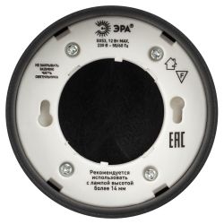 Светильник настенно-потолочный спот ЭРА OL12 GX53 SBK под лампу GX53 черный