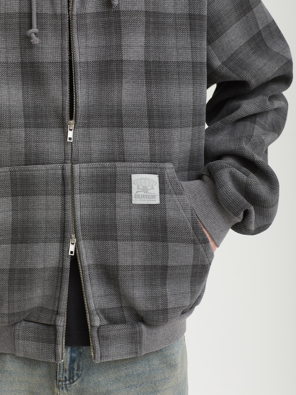 Мужская Толстовка Waffle Zip-thru