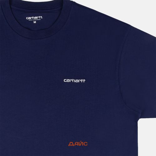 Футболка мужская Carhartt WIP Script Embroidery артикул:I030435_air_force_blue - купить в магазине Дайс