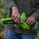 Цепная мини пила аккумуляторная Greenworks GD24CSMNX Арт. 2008707, 24V, 15см, бесщеточная, без АКБ и ЗУ в сумке