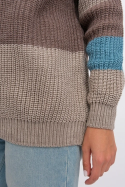 Жакет В 1558/бежево-бирюзовый