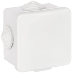 Распаячная коробка ЭРА KOR-65-65-50-4g открытой установки серая 65х65х50мм с гермовводами 4 вх. IP54