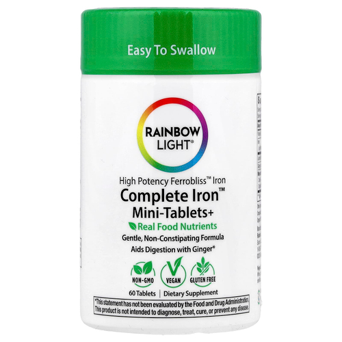 Rainbow Light, Complete Iron™ мини-таблетки+, 60 таблеток