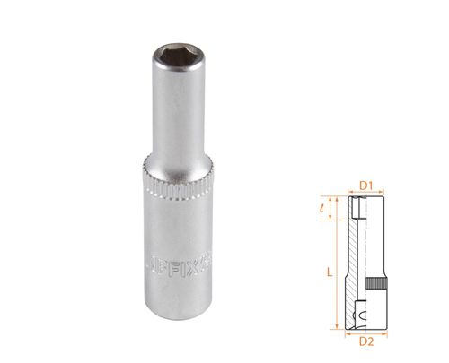 AFFIX (AF00120055) Головка торцевая глубокая шестигранная 1/4", 5,5 мм