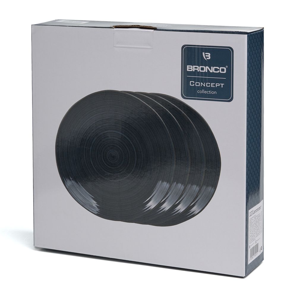 НАБОР ТАРЕЛОК ОБЕДЕННЫХ BRONCO "CONCEPT" 4 ШТ. 27,5 СМ СИНИЙ