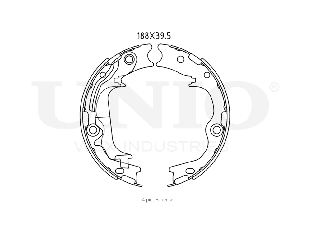 Колодки тормозные бараб. задние UNIO BRP-10080
