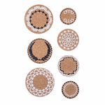 Наклейки пробковые для скрапбукинга и декора КРУГИ, 7 штук, с рисунком, ОСТРОВ СОКРОВИЩ, 662281