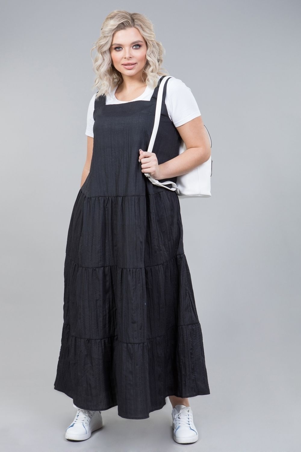 Сарафан 1251 серый Novita (Акция)