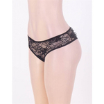 Кружевные трусики с доступом, черные, XS-S