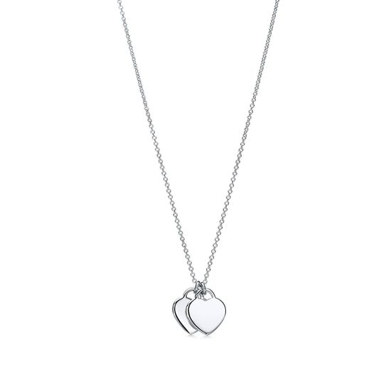 Подвеска Tiffany & Co. Pink Double Heart Tag