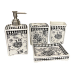 Набор для ванной чёрно-белый