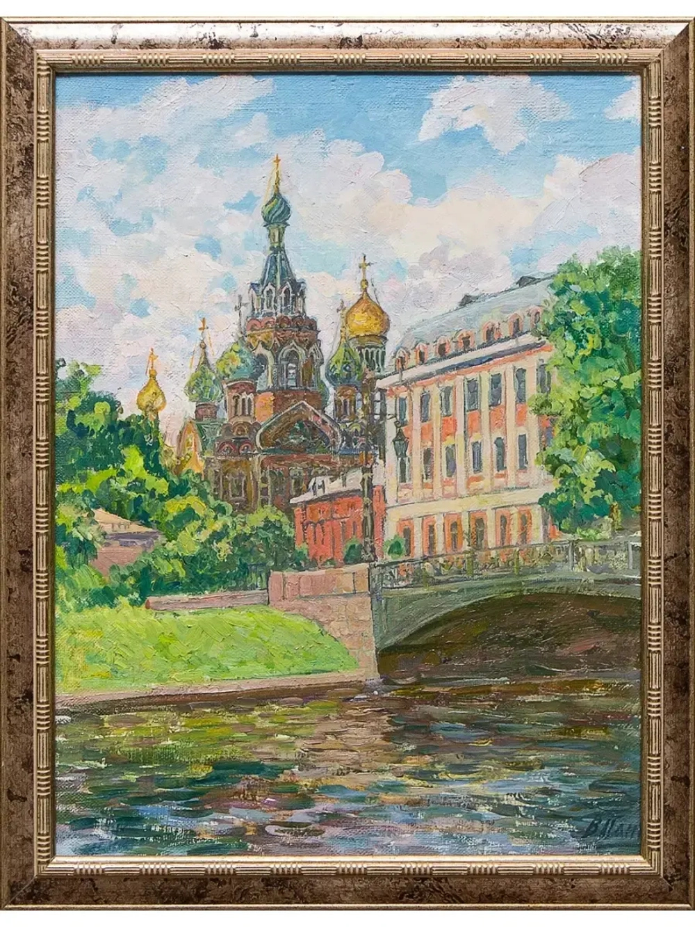 Картина маслом Улица Союза Художников России. Санкт-Петербург. Лето Пантелеев
