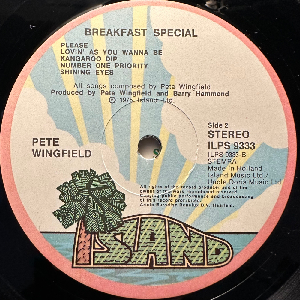 Pete Wingfield ‎– Breakfast Special (Голландия 1975г.)