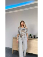 костюм с принтом леопарда