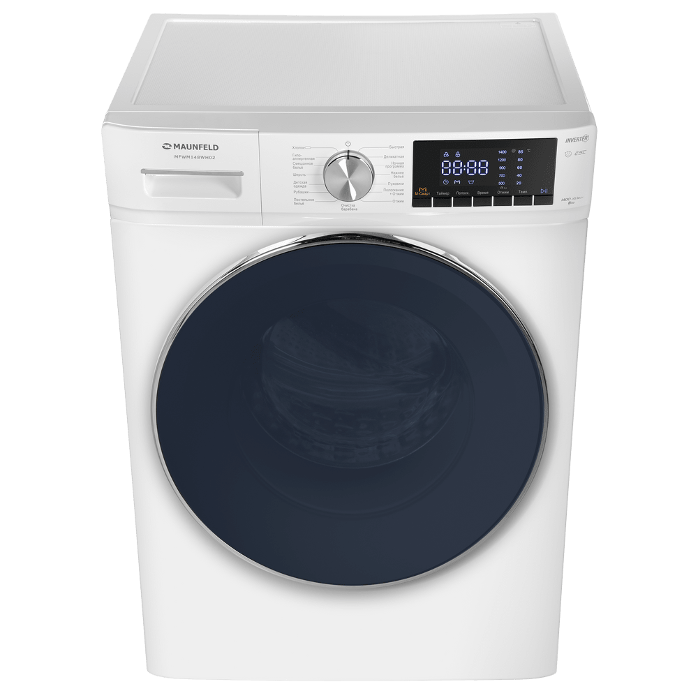 Стиральная машина c инвертором Maunfeld MFWM148WH02 8 кг.