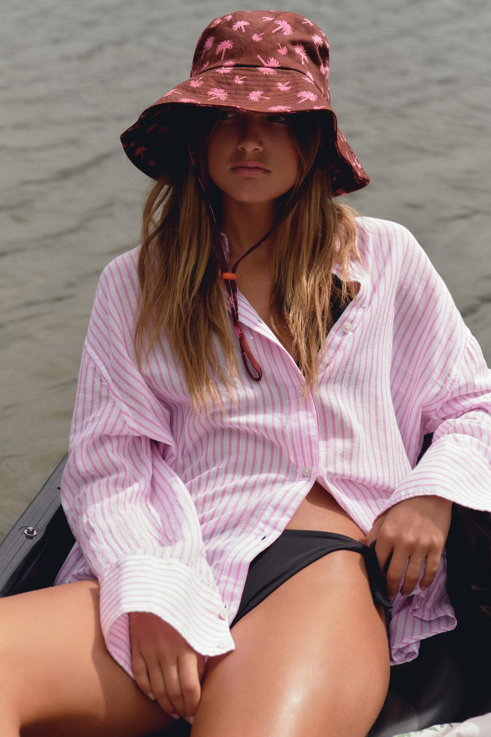 ZARA ПАНАМА PALMERAS, КОРИЧНЕВЫЙ