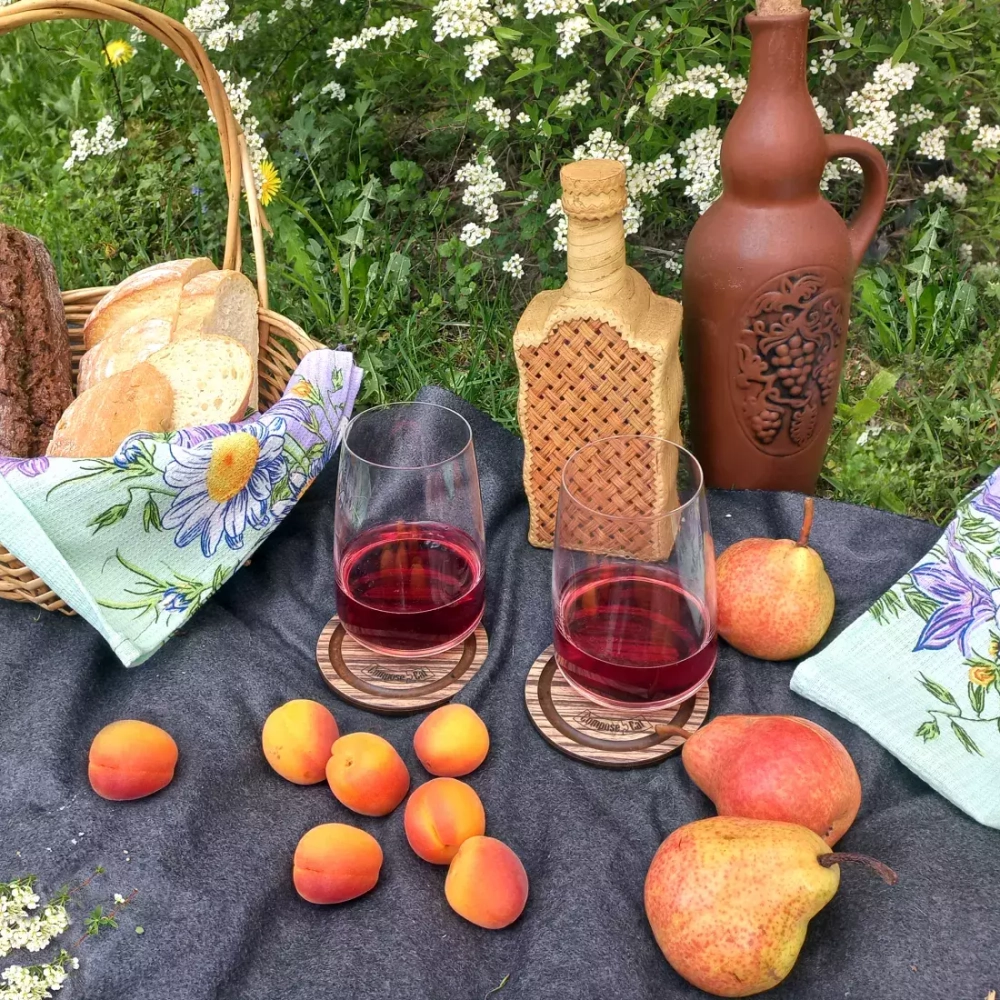 Подставка под кружку Бирдекель 9.5x9.5см ComposeEat Fashion зебрано натуральный