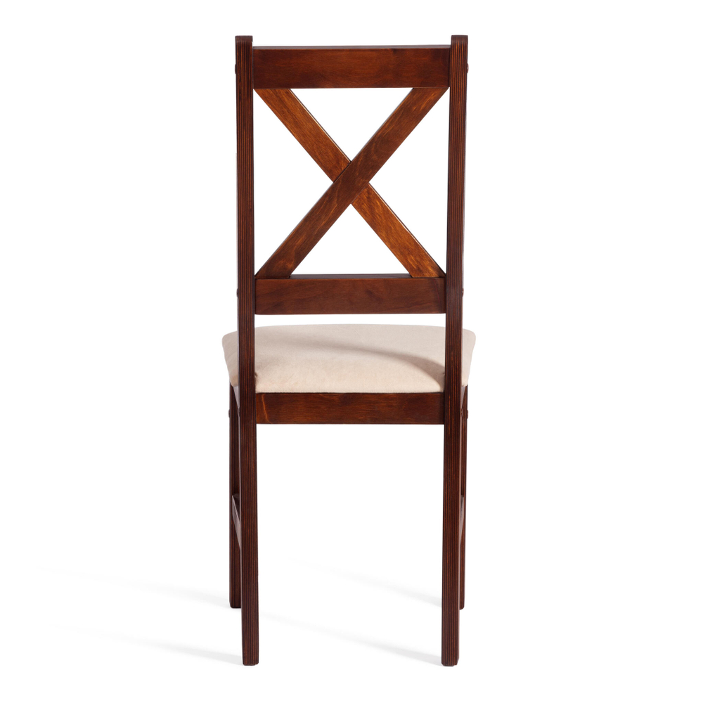 Стул CROSSMAN NEW, Многослойный березовый шпон, 41х40x100 см, cappuchino/велюр бежевый