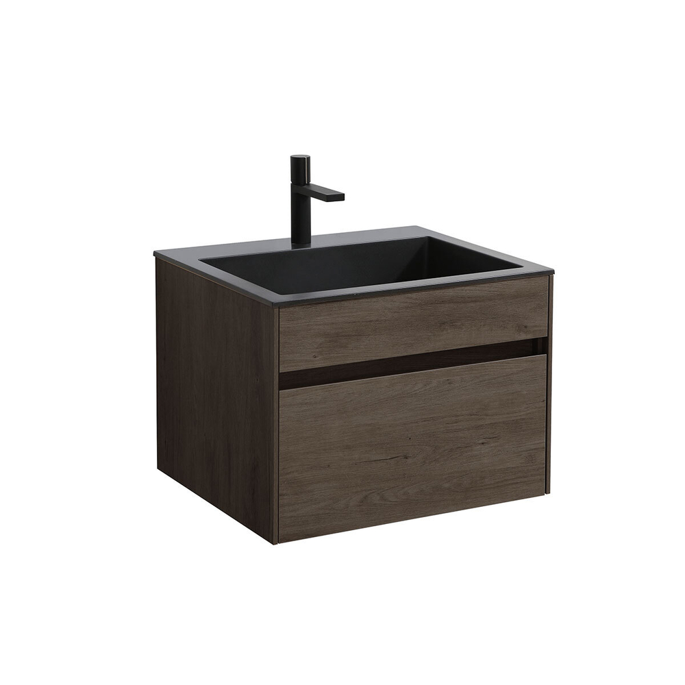 Тумба под раковину Vincea Chiara 600 подвесная, 1 выкатной ящик soft-close, R.Oak