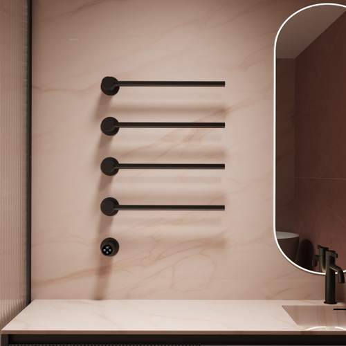 Полотенцесушитель электрический Vincea VTD-2H1MB, черный, таймер