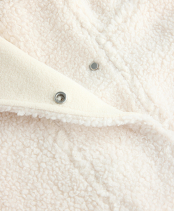 Oysho Жилет из искусственной овчины с капюшоном, экрю