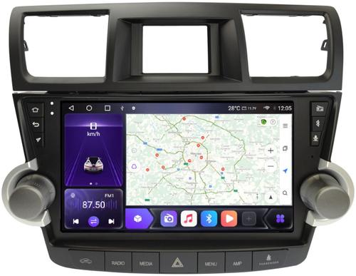 Магнитола для Toyota Highlander 2 2007-2013 XU40 - Kuberg SF-1431-2 (рамка кнопки + крутилки) QLed, Android 10, Быстрая, CarPlay, 4G SIM-слот
