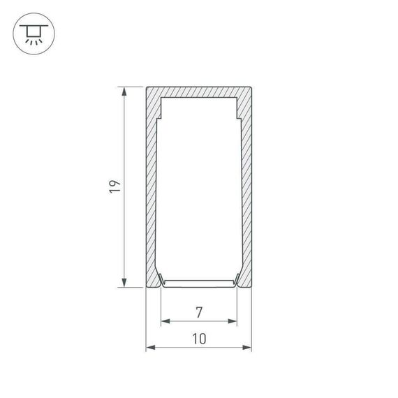 Профиль Arlight PIK-1019-2000 ANOD 023857
