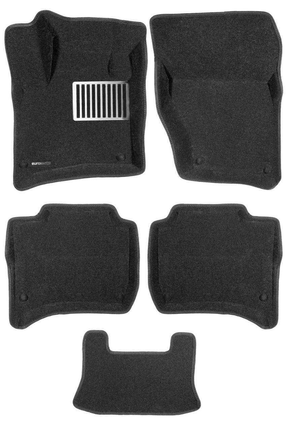 Коврики салона для VOLKSWAGEN Touareg (2010-2018)/PORSCHE Cayenne (2010-2018) Euromat 3D Lux черные. Арт. EM3D-004101