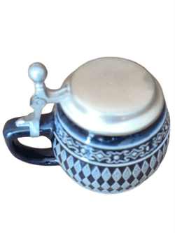 Кружка пивная (керамика с оловянной крышкой) Германия
