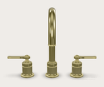 Смеситель для раковины Gessi Venti20, на 3 отверстия зонтичный, без донного клапана, цвет Brass PVD