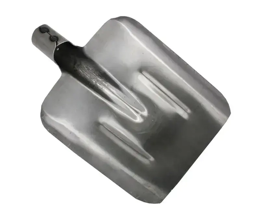 Лопата совковая РЕЛЬСОВАЯ СТАЛЬ, 235х345мм с ребрами жесткости, б/ч, тулейка d 40, лак