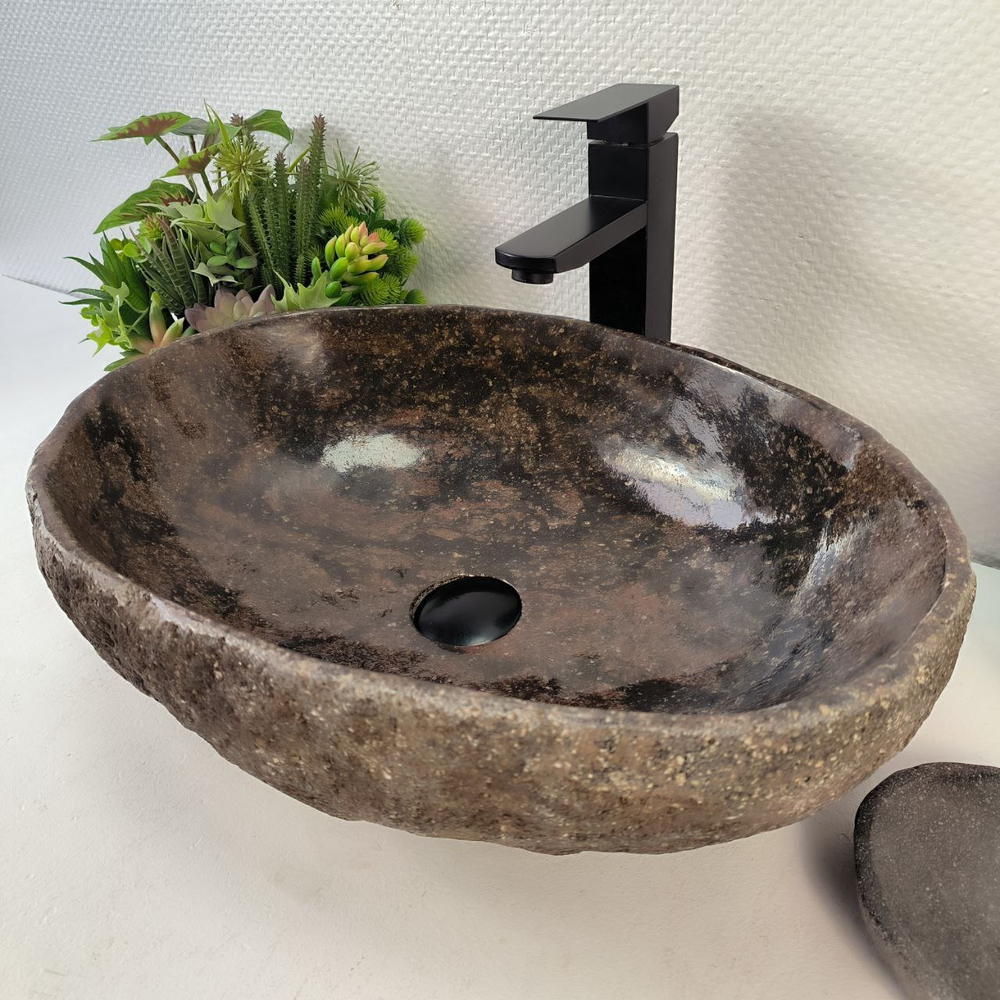 Раковина из речного камня RS-65230 53*37*15 0862