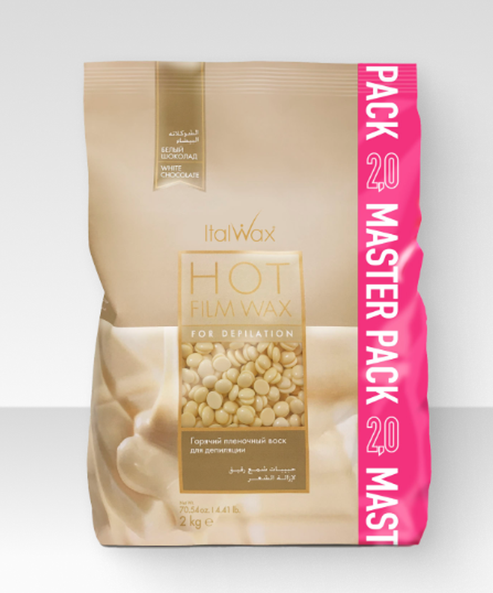 ITALWAX воск пленочный БЕЛЫЙ ШОКОЛАД 2 кг гранулы MASTER PACK + ПОДАРОК ЧЗ