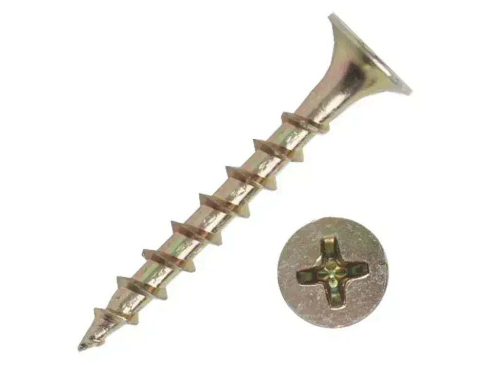 Саморезы по дереву 3,5 х 19 мм желтый цинк 200 шт