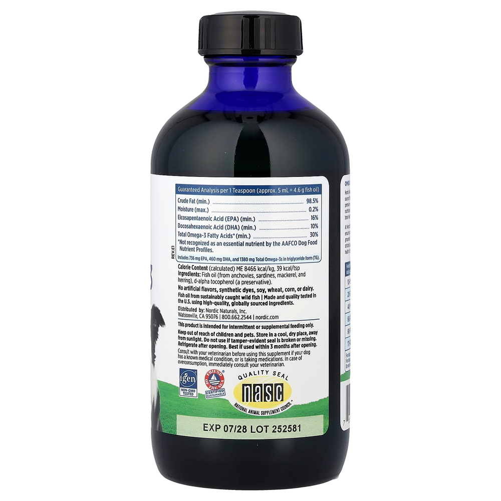 Nordic Naturals, Omega-3 Pet™, для собак, 237 мл (8 жидк. унций)