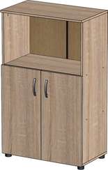 Стеллаж средний полуоткрытый Стандарт Про дуб сонома