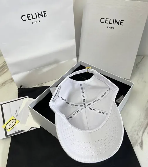 Бейсболка CELINE из хлопка, белый