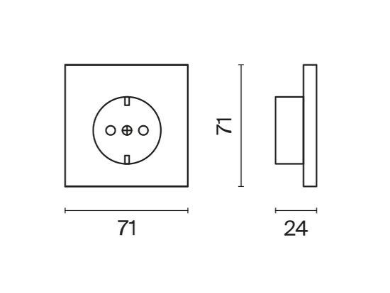 Накладка для розетки с заземлением и защитными шторками, S70 (шелк)