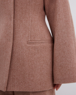 Жакет приталенный из шерсти Стелла Маккартни розовый меланж