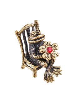 Народные промыслы AM-3688 Фигурка «Лягушка Кавалер в ожидании» (латунь)