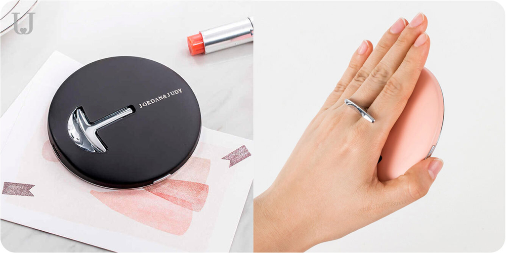 Зеркало косметическое Jordan&Judy Led Lighted Travel Makeup Mirror NV030 (розовое)