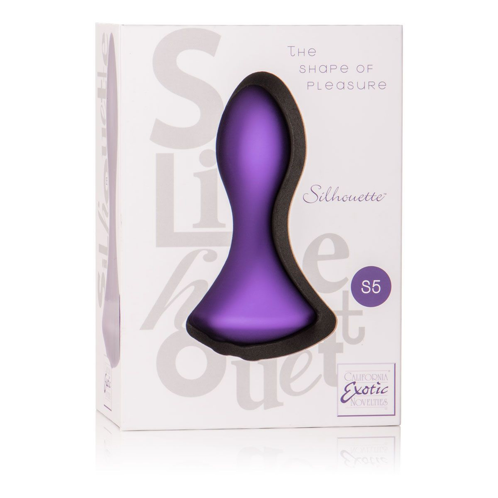 Перезаряжаемый фиолетовый вибромассажер Silhouette S5 - 10,25 см. (Цвет: фиолетовый)