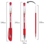 Ручка гелевая с грипом BRAUBERG "Geller", КРАСНАЯ, игольчатый узел 0,5 мм, линия письма 0,35 мм, 141181