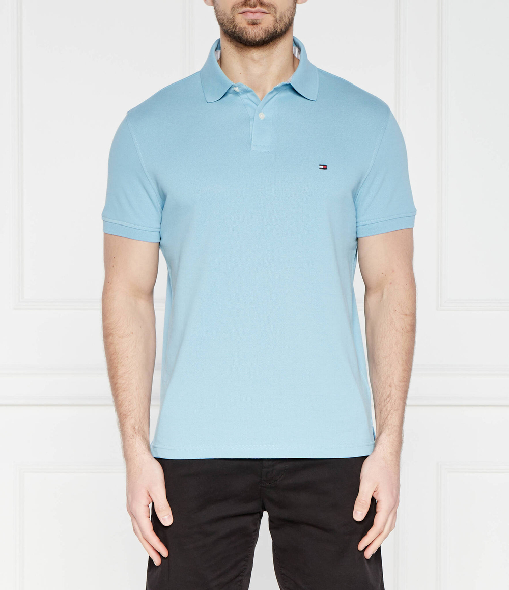 Поло Tommy Hilfiger - голубой(MW0MW17770)
