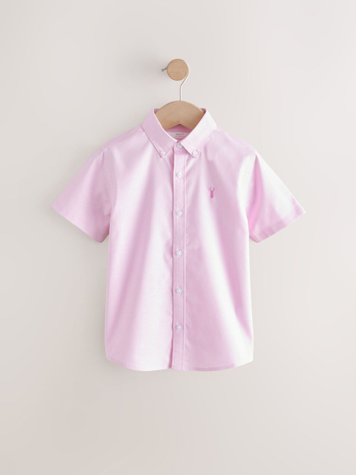 Рубашка с коротким рукавом для мальчика Next AB7-079, Розовый