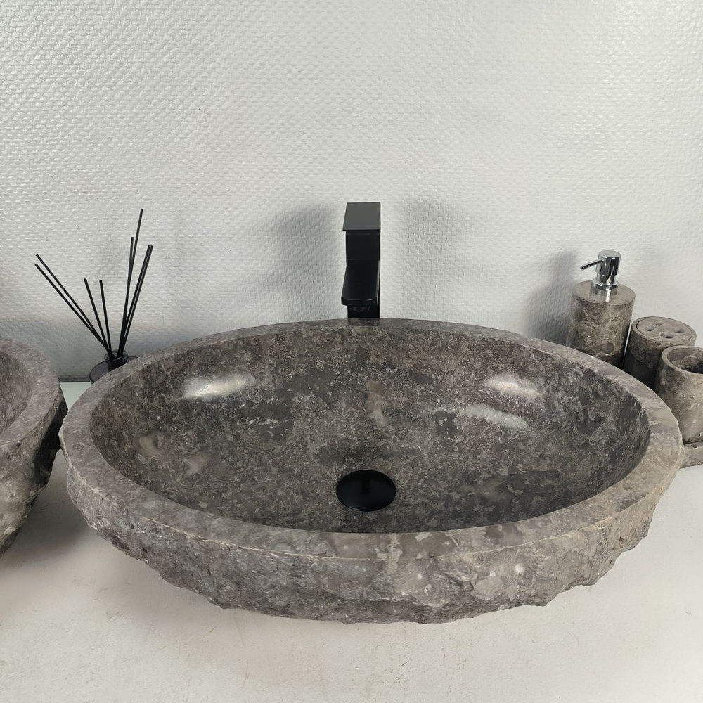 Раковина из мрамора ПАРА! Erozy Grey EM-64669 61*42*16 0189