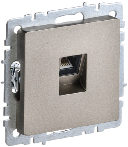 BRITE Розетка компьютерная RJ45 кат.5E РК10-БрШ шампань IEK