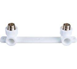 Водорозетки монтажная планка полипропилен 20 х 1/2" НР VALFEX PP-R под смеситель с креплением